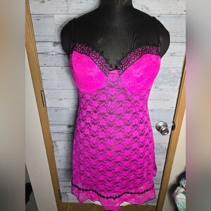 Just Sexy Intimate Pink Lace Babydoll Lingerie Top